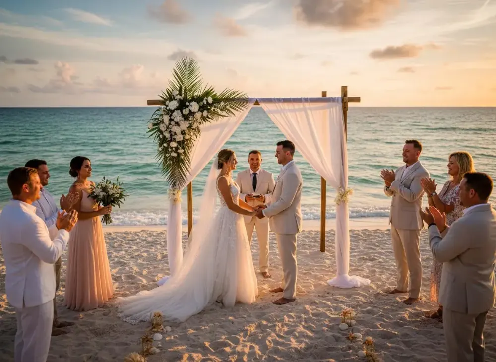 Beach wedding ceremony in Perdido Key Florida